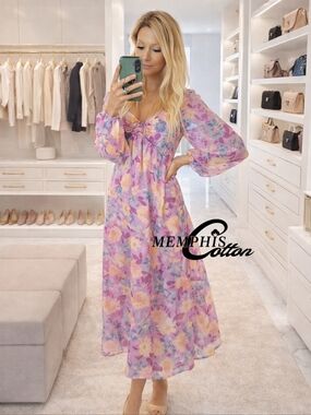 Billabong The Salty Blonde Paradise Love Midi Dress - Small